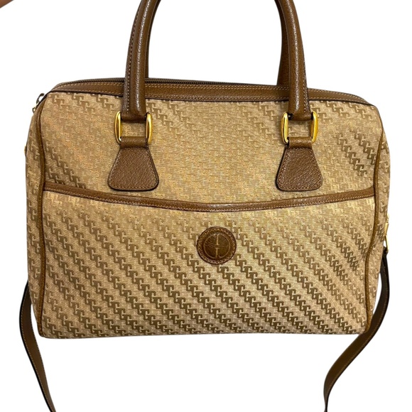 Gucci monogram vintage duffle Boston bag two way with strap - Picture 1 of 16